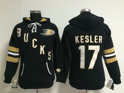 Old Time Hockey Anaheim Ducks #17 Ryan Kesler Black Womens Hoodie