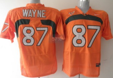 Miami Hurricanes #87 Wayne Orange Jersey 