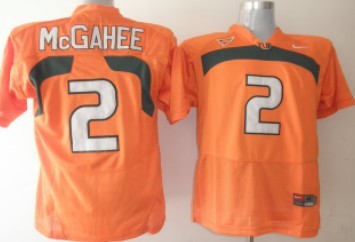 Miami Hurricanes #2 McGahee Orange Jersey 