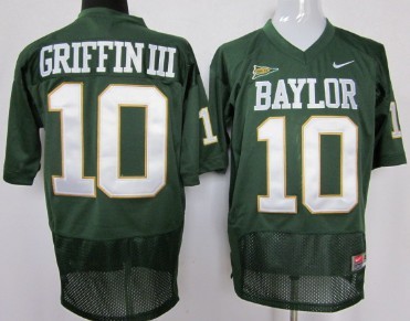 Baylor Bears #10 Robert Griffin III Green Jersey 