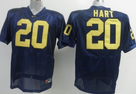 Michigan Wolverines #20 Mike Hart Navy Blue Jersey 
