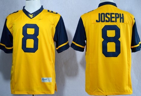 West Virginia Mountaineers #8 Karl Joseph 2013 Yellow Limited Jersey 