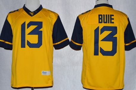 West Virginia Mountaineers #13 Andrew Buie 2013 Yellow Limited Jersey