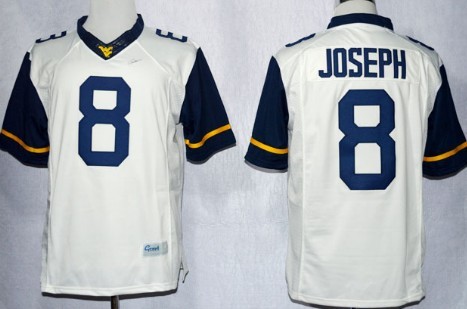 West Virginia Mountaineers #8 Karl Joseph 2013 White Limited Jersey 