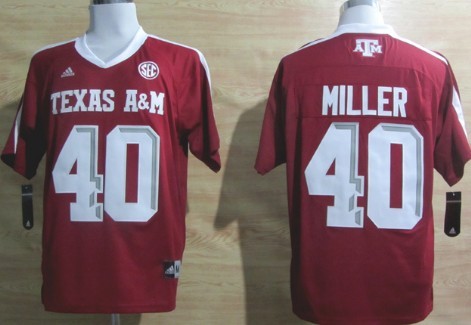 Texas A&M Aggies #40 Von Miller Red Jersey 