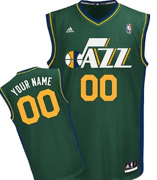 Mens Utah Jazz Customized Green Jersey