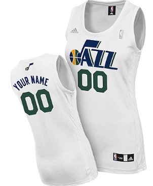 Womens Utah Jazz Customized White Jersey 