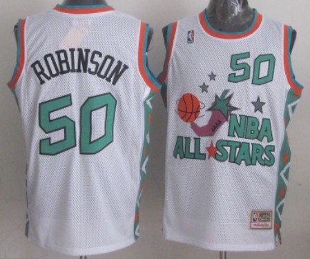 NBA 1996 All-Star #50 David Robinson White Swingman Throwback Jersey