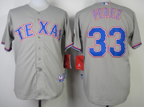 Texas Rangers #33 Martin Perez 2014 Gray Jersey