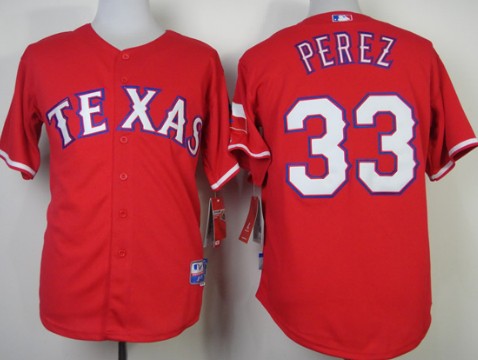Texas Rangers #33 Martin Perez 2014 Red Jersey