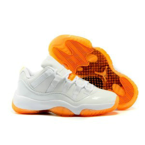 Air Jordan 11 Low Citrus Bred White And Orange Men Women Shoes