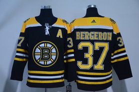 Bruins 37 Patrice Bergeron Black Adidas Jerseys