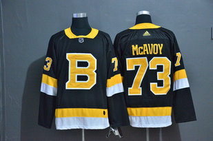 Bruins 73 Charlie McAvoy Black Adidas Jersey