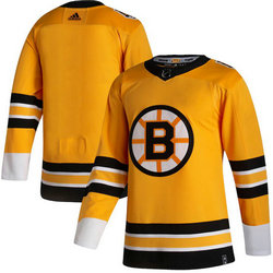 Bruins Blank Yellow 2020-21 Reverse Retro Adidas Jersey