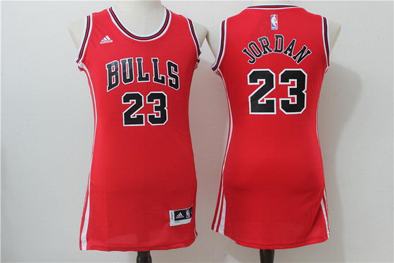 Bulls 23 Michael Jordan Red Women Swingman Stitched NBA Jersey