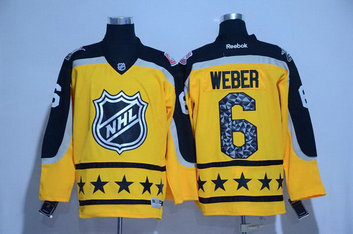 Canadiens 6 Shea Weber Yellow Atlantic Division 2017 NHL All-Star Game Premier Jersey