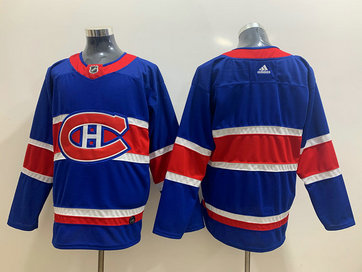 Canadiens Blank Blue 2020-21 Reverse Retro Adidas Jersey