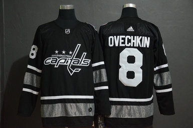 Capitales 8 Alexander Ovechkin Black 2019 NHL All-Star Game Adidas Jersey