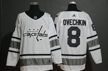 Capitales 8 Alexander Ovechkin White 2019 NHL All-Star Game Adidas Jersey