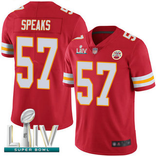 Chiefs #57 Breeland Speaks Red Team Color Super Bowl LIV Bound Men's Stitched Football Vapor Untouchable Limited Jersey