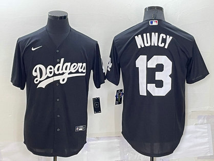 Dodgers 13 Max Muncy Black Nike Turn Back The Clock Cool Base Jersey