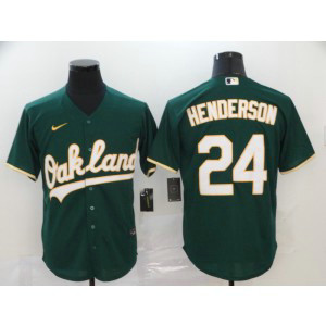 MLB Athletics 24 Rickey Henderson White 2020 Nike Cool Base Men Jersey