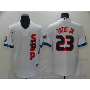 MLB Padres 23 Fernando Tatis Jr. White 2021 All-Star Cool Base Men Jersey