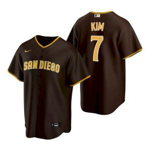 MLB Padres 7 Kim Brown Nike Cool Base Men Jersey