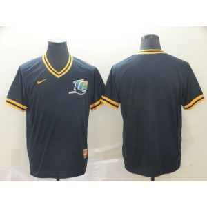 MLB Rays Blank Navy Nike Cooperstown Collection Legend V-Neck Men Jersey