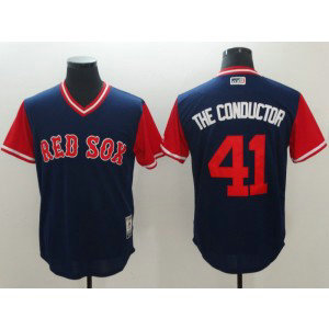 MLB Red Sox 41 Chris Sale The Conductor Navy 2018 Players' Weekend Team Men Jersey