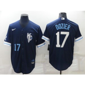 MLB Royals 17 Hunter Dozier 2022 Navy City Connect Nike Cool Base Men Jersey