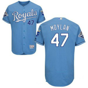 MLB Royals 47 Peter Moylan Light Blue 2016 Majestic Flexbase Men Jersey