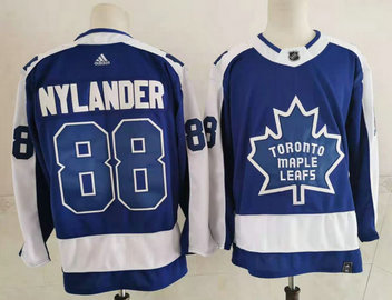 Maple Leafs 88 William Nylander Blue 2020-21 Reverse Retro Adidas Jersey