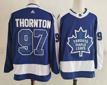 Maple Leafs 97 Joe Thornton Blue 2020-21 Reverse Retro Adidas Jersey