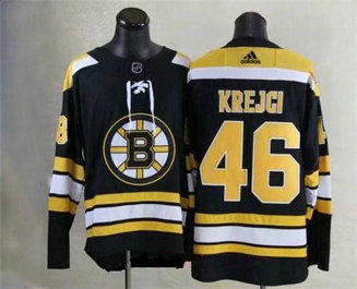Men's Adidas Boston Bruins #46 David Krejci Black 2017-2018 Hockey NHL Jersey