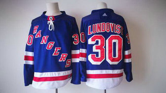 Men's Adidas Rangers 30 Henrik Lundqvist Blue NHL Jersey