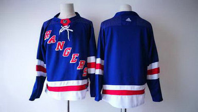 Men's Adidas Rangers Blank Blue NHL Jersey