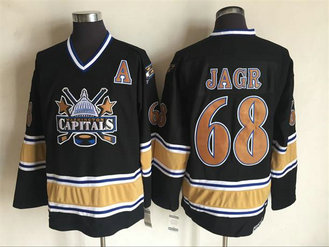 Men's Capitals 68 Jaromir Jagr Black CCM NHL Jersey