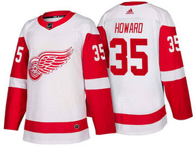 Men's Detroit Red Wings #35 Jimmy Howard White 2017-2018 Stitched Adidas Hockey NHL Jersey