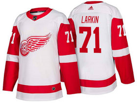 Men's Detroit Red Wings #71 Dylan Larkin White 2017-2018 Stitched Adidas Hockey NHL Jersey