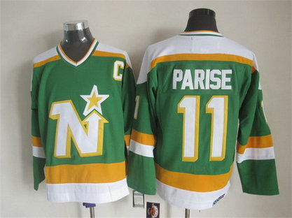 Men's Minnesota North Stars #11 Zach Parise 1978-79 Green CCM Vintage Throwback Jersey