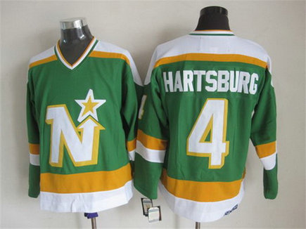 Men's Minnesota North Stars #4 Craig Hartsburg 1978-79 Green CCM Vintage Throwback Jersey
