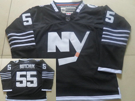 Men's New York Islanders #55 Johnny Boychuk 2015 Reebok Black Premier Alternate Jersey