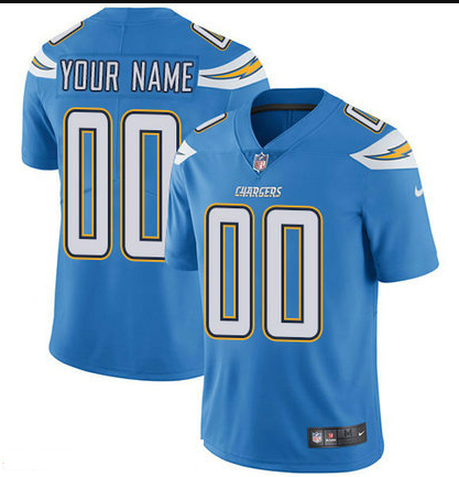 Men's Nike Los Angeles Chargers Customized Alternate Vapor Untouchable Custom Limited NFL Jersey Electric Blue
