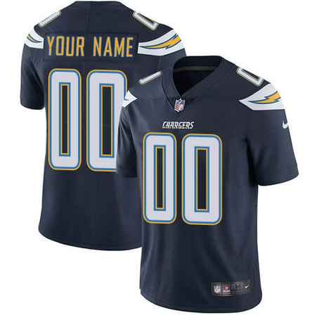 Men's Nike Los Angeles Chargers Customized Alternate Vapor Untouchable Custom Limited NFL Jersey Navy Blue