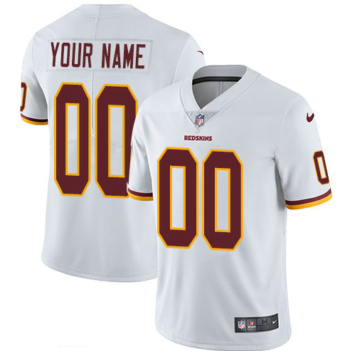 Men's Nike Washington Redskins Customized Burgundy Team Color Vapor Untouchable Custom Limited NFL Jersey White