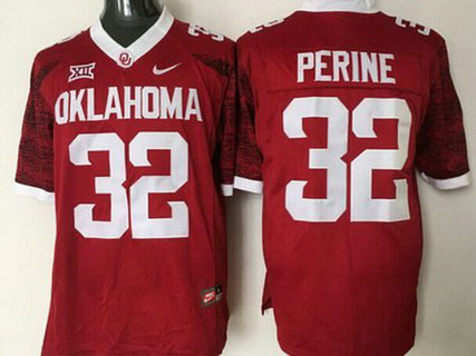 Men's Oklahoma Sooners #32 Samaje Perine Red 2016 College Football Nike Limited Jersey
