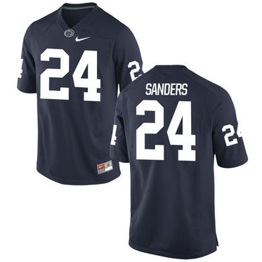 Men's Penn State Nittany Lions #24 Miles Sanders Navy Blue College Football Stitched Nike NCAA Jersey