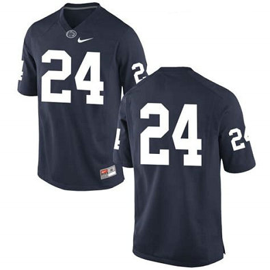 Men's Penn State Nittany Lions #24 Miles Sanders No Name Navy Blue College Football Stitched Nike NCAA Jersey