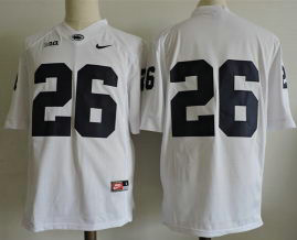 Men's Penn State Nittany Lions #26 Saquon Barkley No Name Nike White Limited Football Jersey